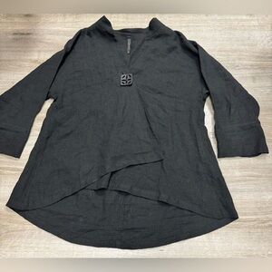 IC By Connie K  black blouse size Large
